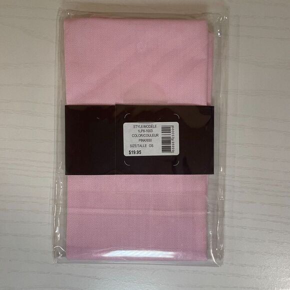 BLACK BROWN 1826 Men's Basic Light Pink Pre-folded Pocket Square Viscose Poly - Picture 2 of 2